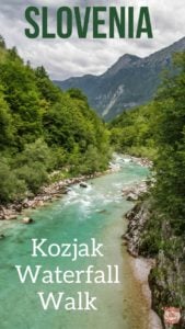 Pin Slap Kozjak waterfall walk Slovenia