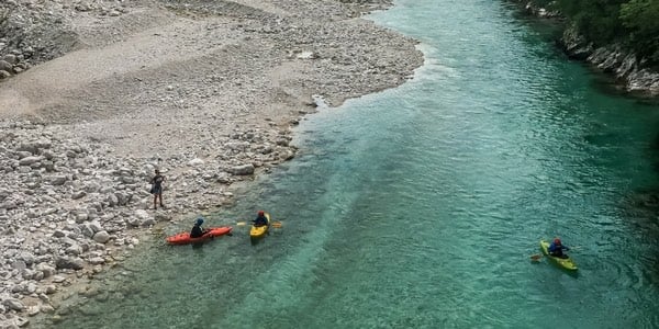 Kayaking on Soca River