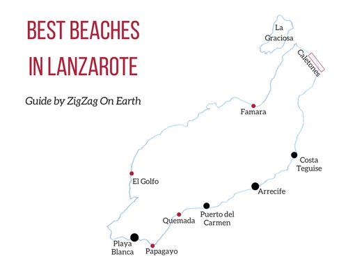Best Lanzarote beaches Map