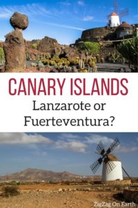 Pin Lanzarote or Fuerteventura canary islands travel guide