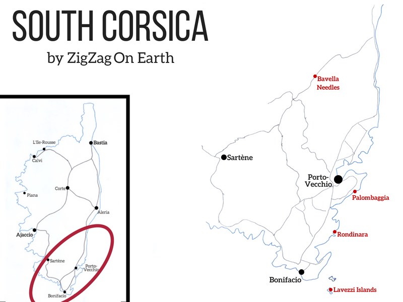South Corsica Map