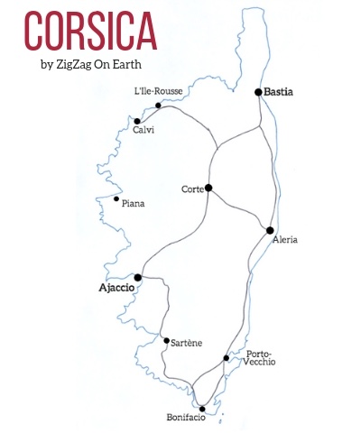 Ile rousse Corsica Map