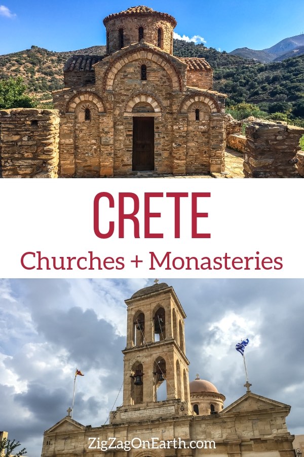 Churches Monasteries in Crete Travel Pin