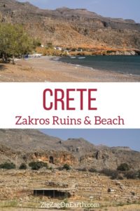 Ruins Beach Kato Zakros Crete Travel Pin