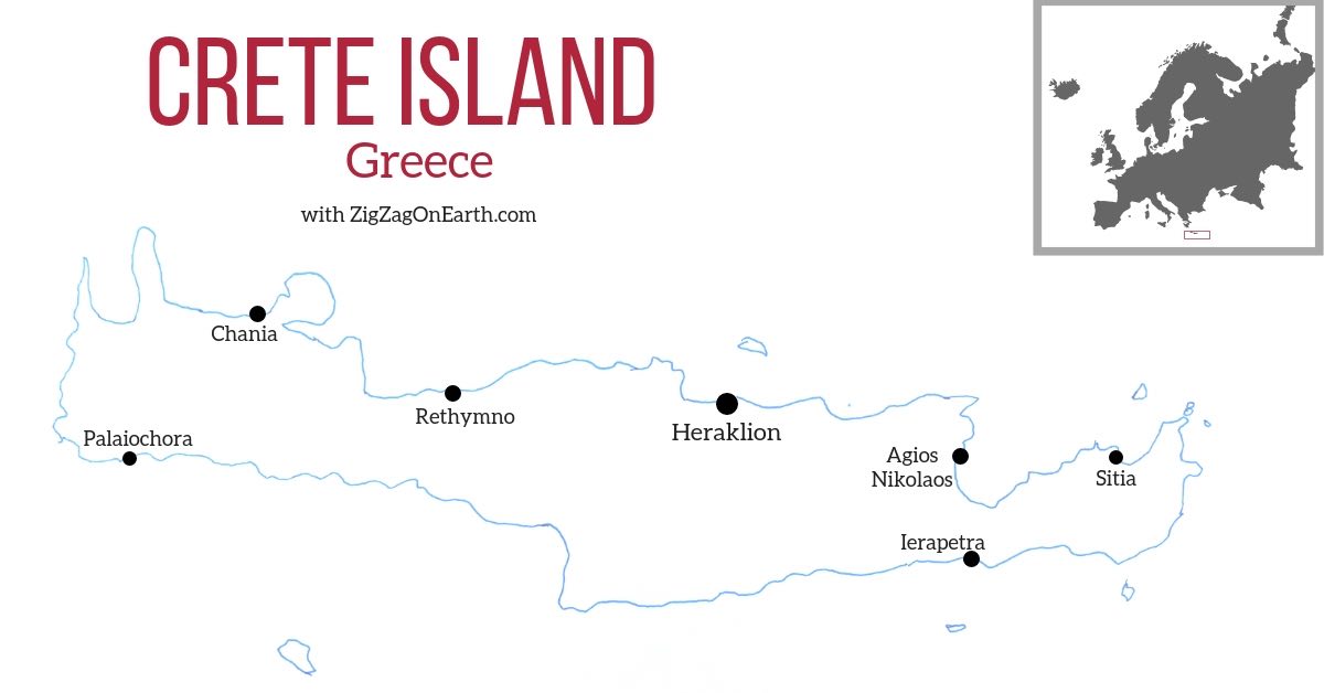 Tourism crete map travel