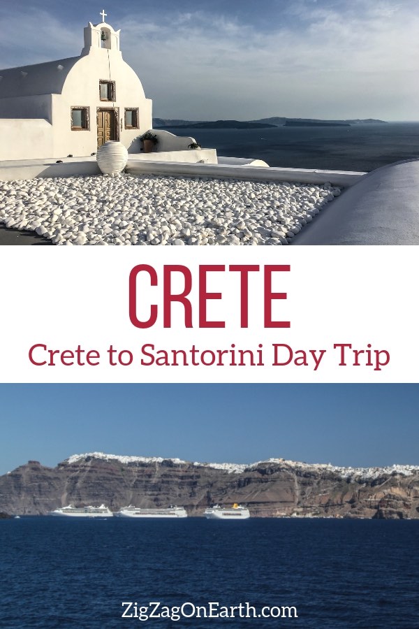 Crete to Santorini day trip - Crete Travel Pin