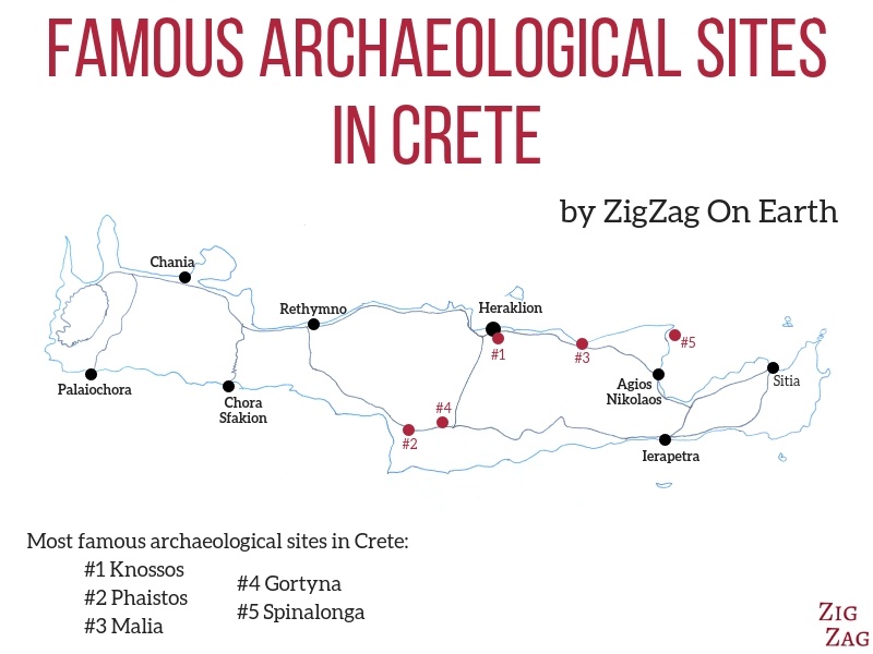 Palazzo di Knossos a Creta - Mappa della posizione