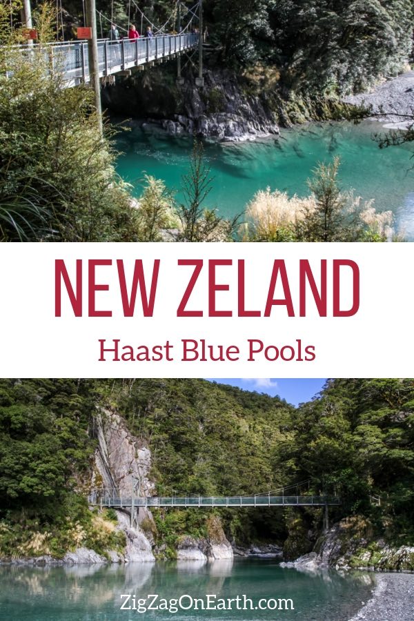 Haast Blue Pools Wanaka New Zealand Travel Pin