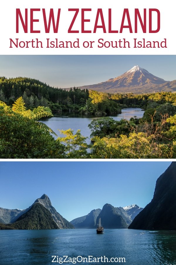 New Zealand North or South island New Zealand Travel Pin2