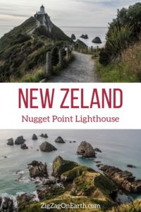 Nugget Point Lighthouse New Zealand Travel Pin