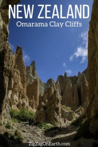 Omarama Clay Cliffs New Zealand Travel Pin2