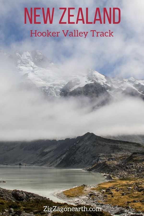 Hooker valley track hike to glacier lake