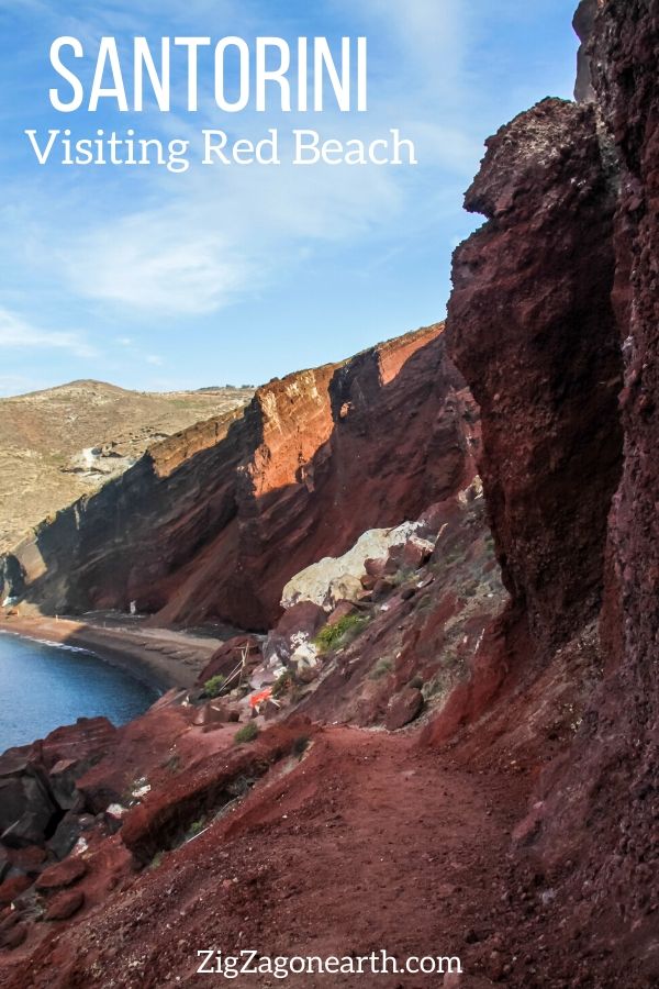 Red Beach Santorini Travel Pin3