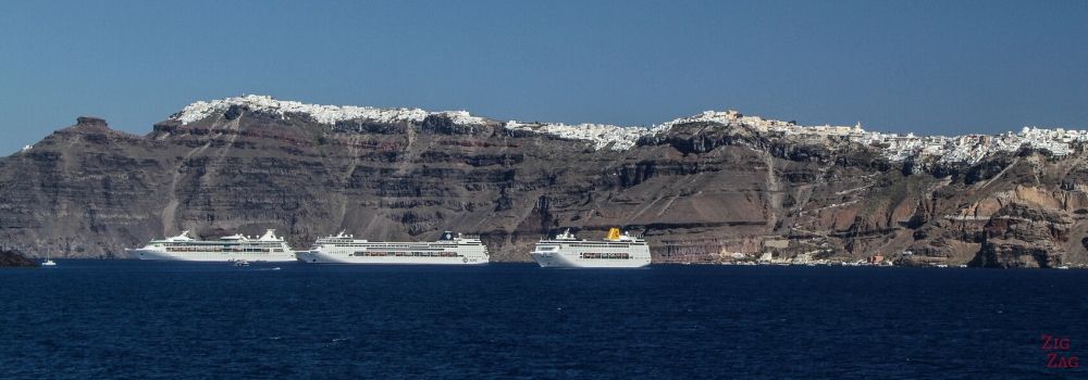 how to travel to Santorini - ferry and cruise