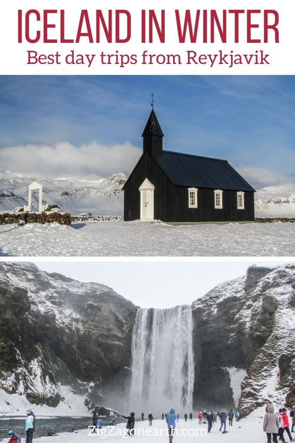 Best day trips from Reykjavik winter Iceland Travel Pin2x