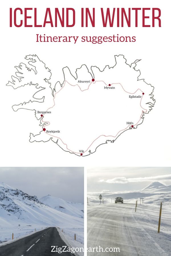 Förslag på resmål för vintern på Island