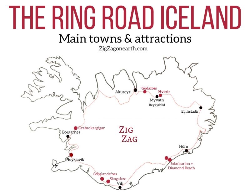 Iceland Ring Road Map