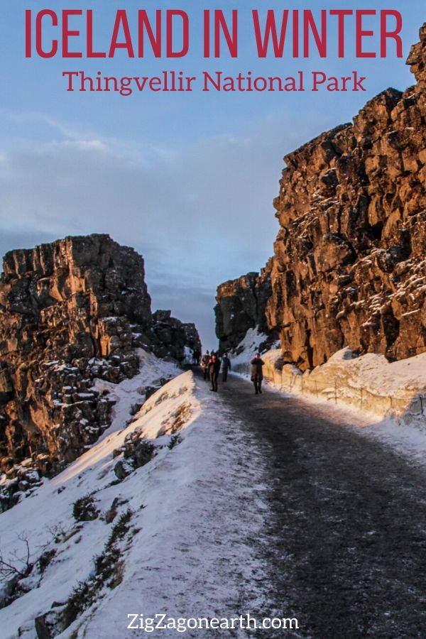 Nationalparken Thingvellir på vintern