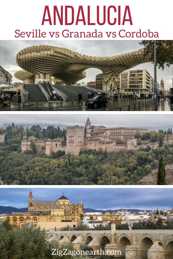 Seville or Granada or Cordoba Andalucia Travel Pin2