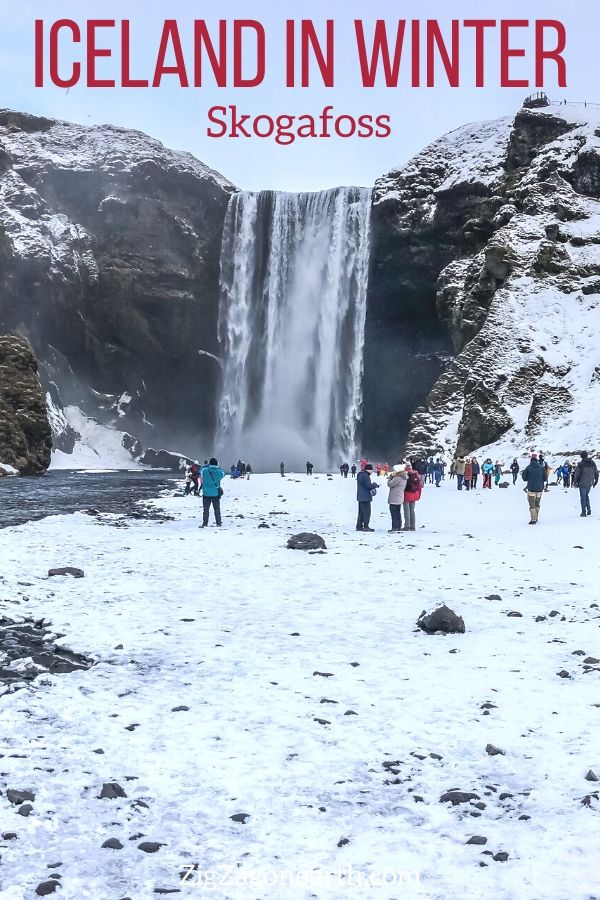 Skogafoss Winter Iceland Travel Pin3 (1)