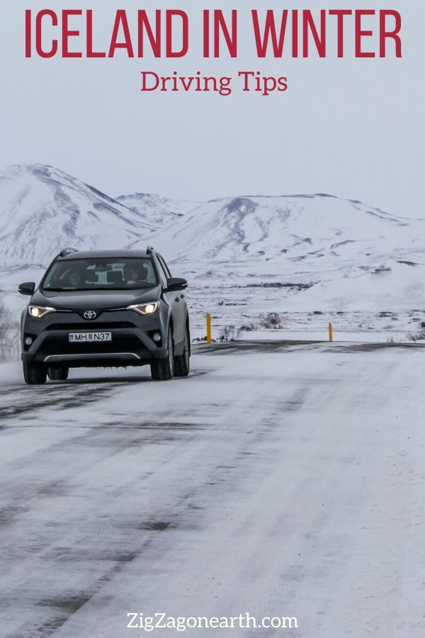 Bilkörning på Island under vintern