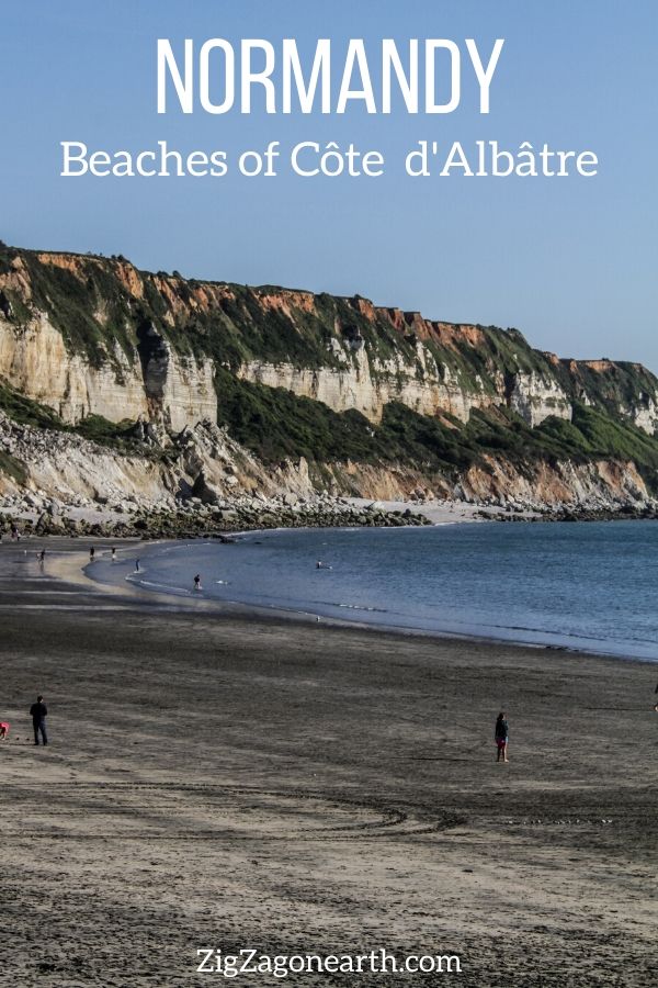 beach cote albatre Normandy Travel Pin2
