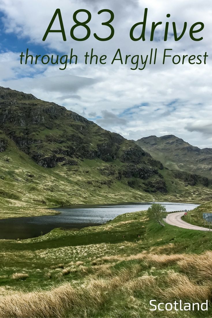 A83 através da floresta de Argyll e Glen Croe