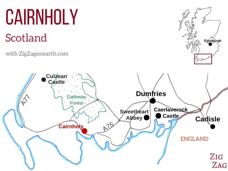 Map - Cairnholy Scotland Location