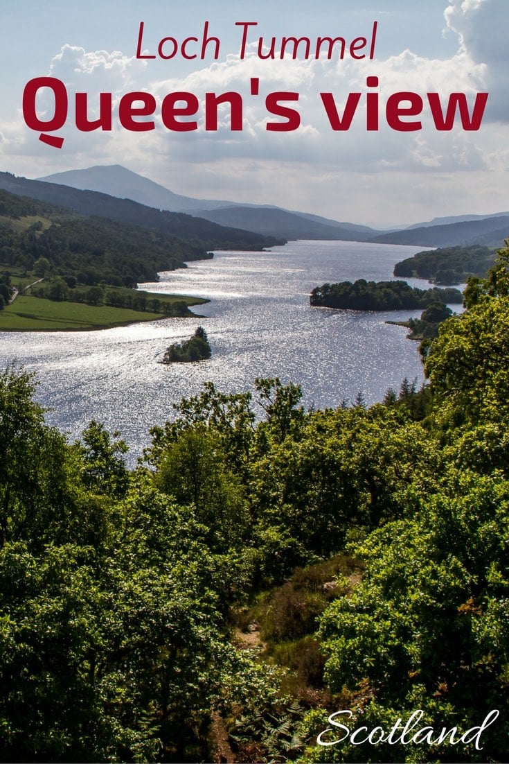 Loch Tummel og dronningens udsigt over Skotland