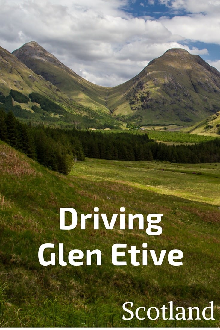 Conduzir de Glen Etive para Loch Etive