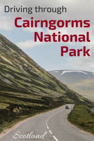 driving old military road Cairngorms National Park Scotland