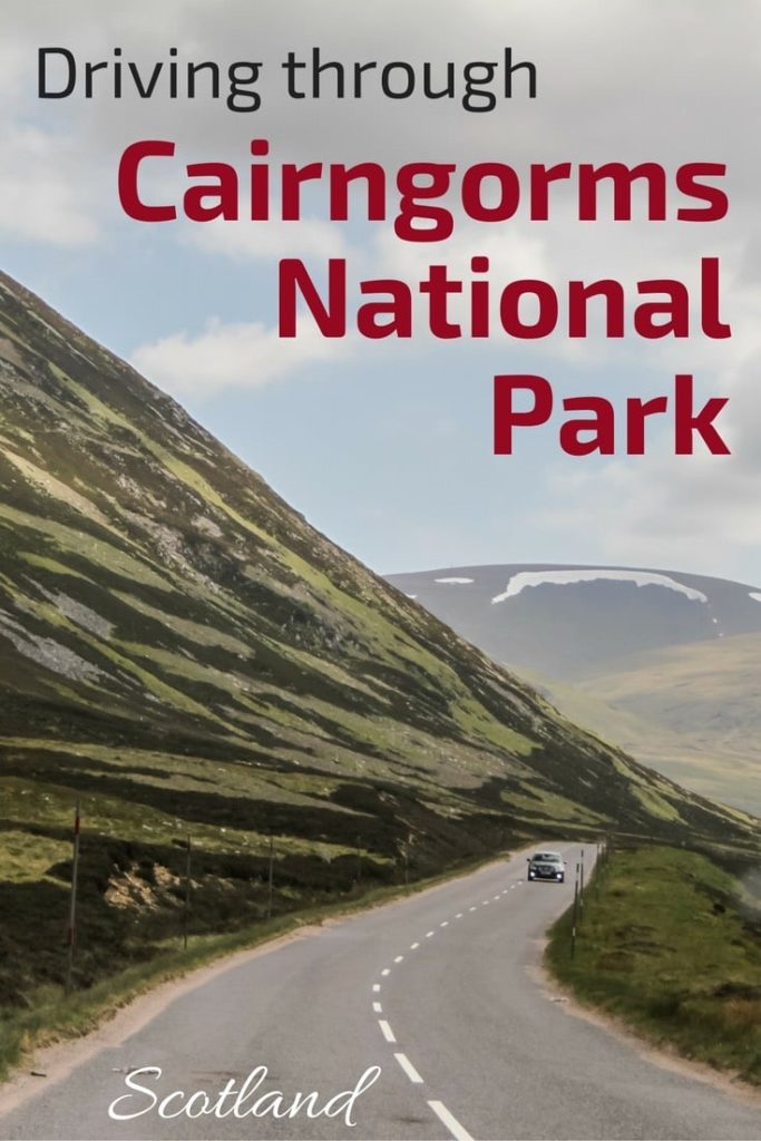 driving old military road Cairngorms National Park Scotland