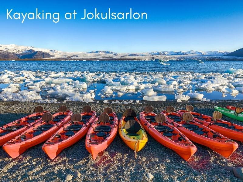 Kayak a Jokulsarlon