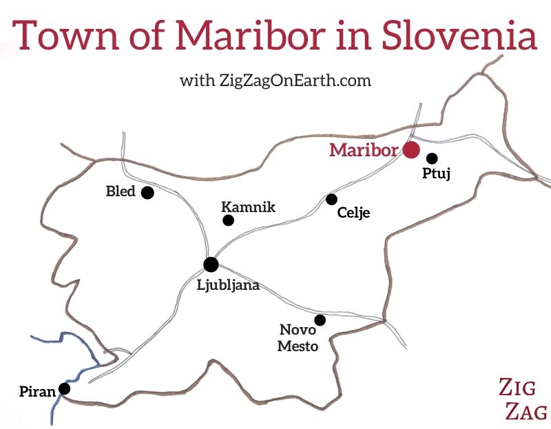 Mapa - Maribor em Slowenien