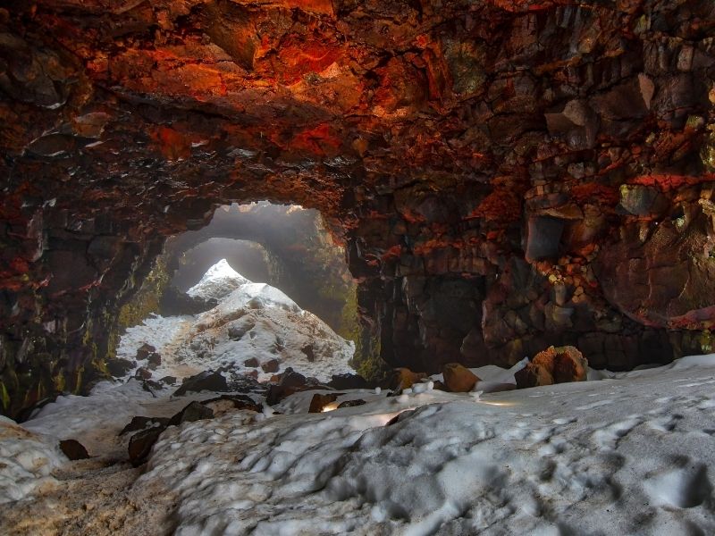 Raufarholshellir lava tunnel, Iceland