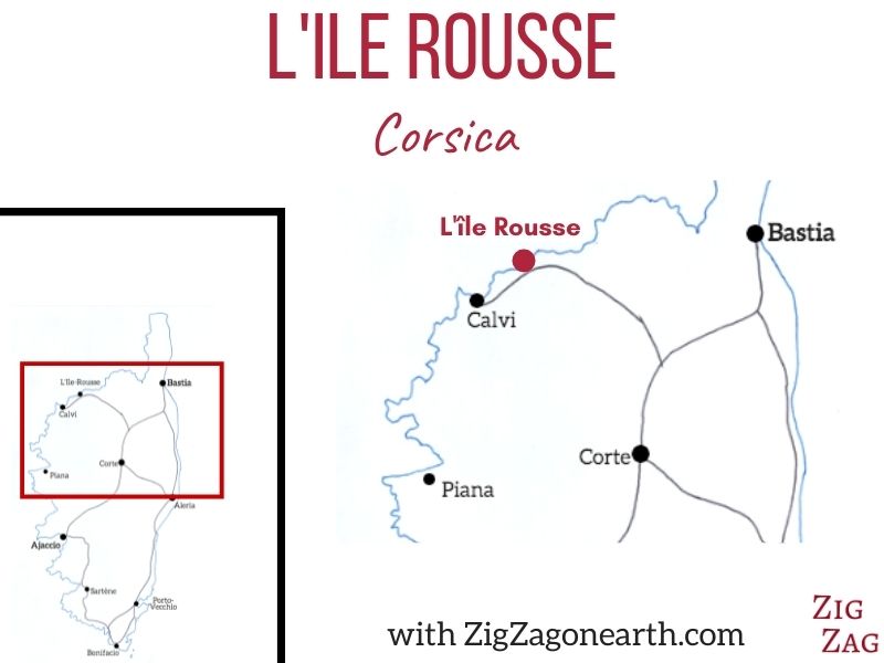 L ile rousse corsica map location