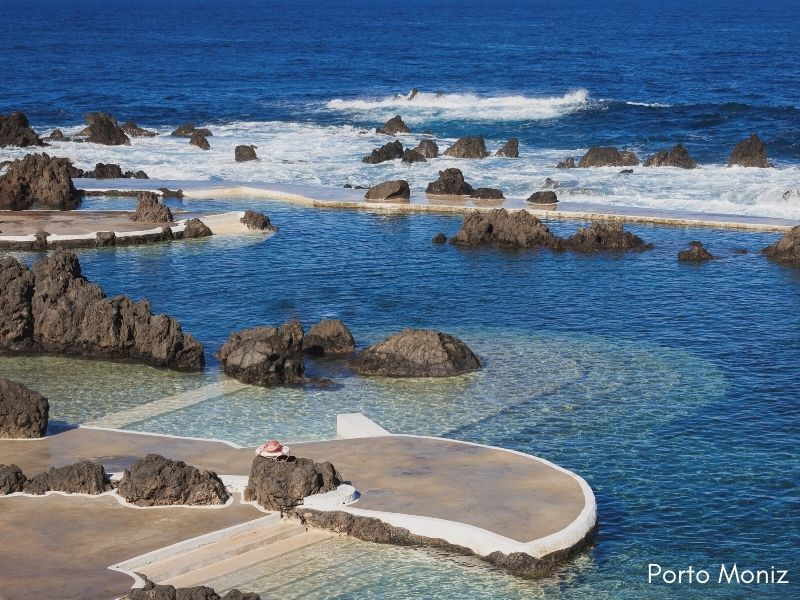 Porto Moniz vulkaniska pooler Madeira