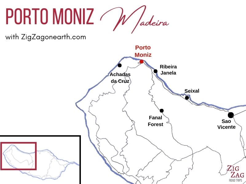 Porto Moniz Madeira Map