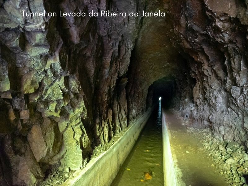 Tunnel lungo Levada da Ribeira da Janela