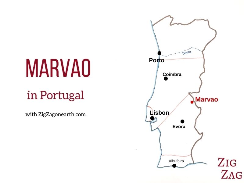 Mapa Marvão em Portugal - localização