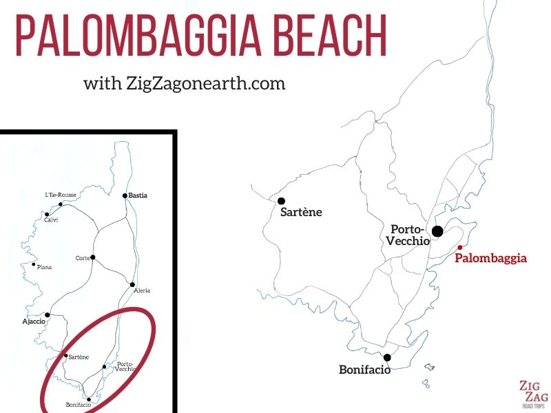Palombaggia Beach Corsica Map