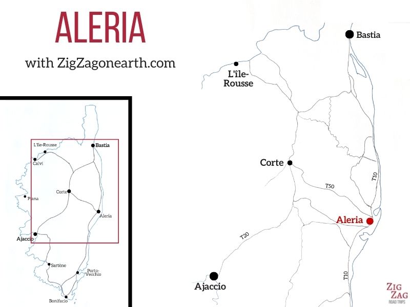 Roman Ruins Aleria Corsica Map