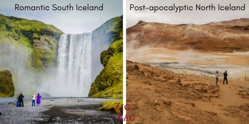 Norte o Sur de Islandia