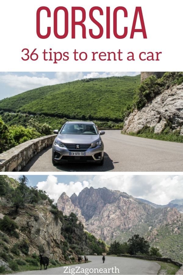 Renting a car Corsica tips Pin