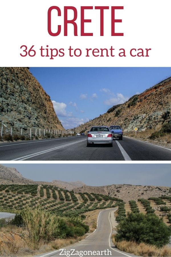 Renting a car Crete tips Pin