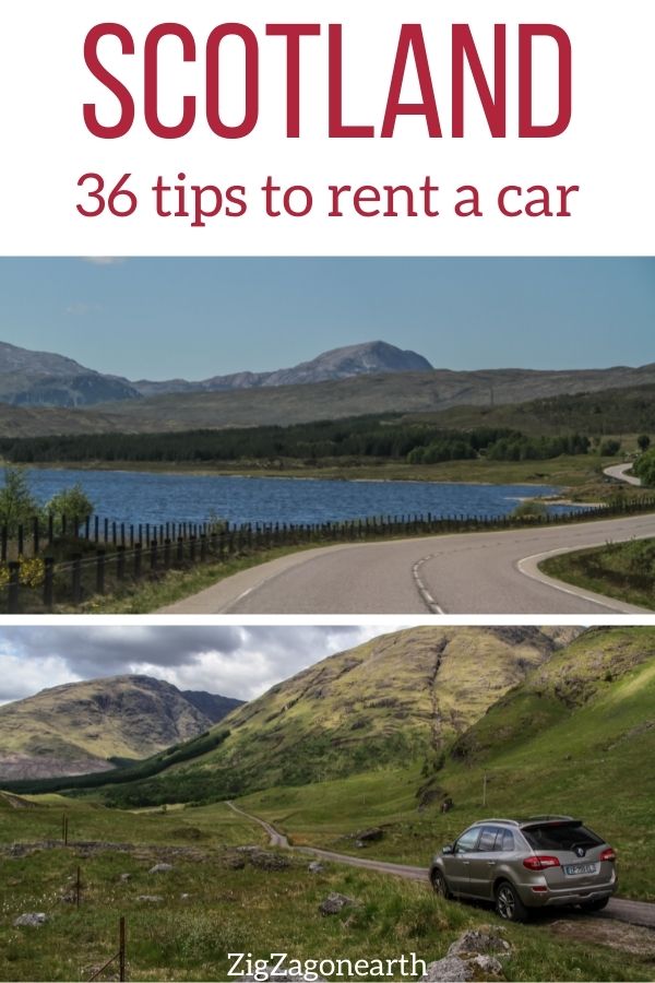 Renting a car Scotland tips Pin