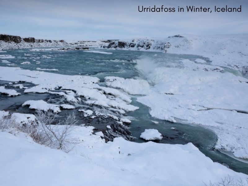 Urridafoss Winter IJsland Canva