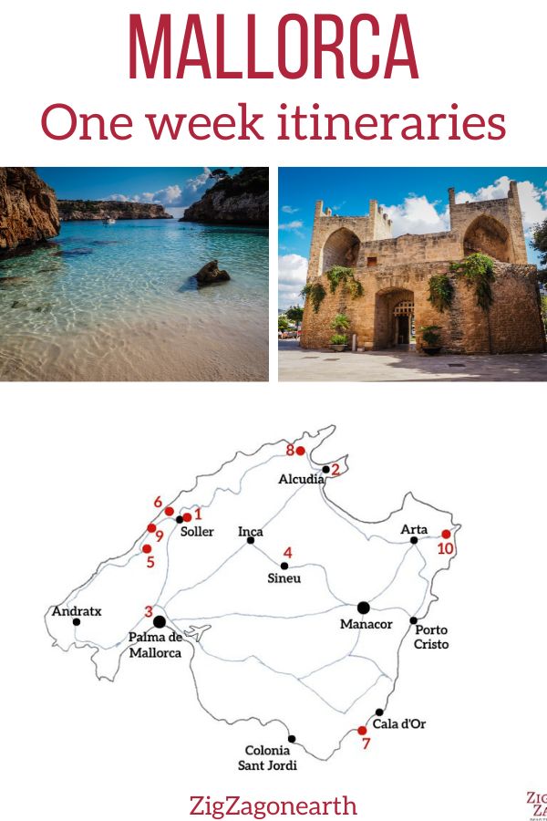 Een week Mallorca reisroute 7 dagen Pin