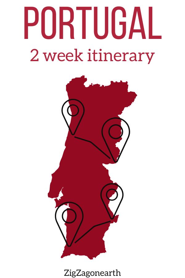 Portugal 2 week itinerary Pin