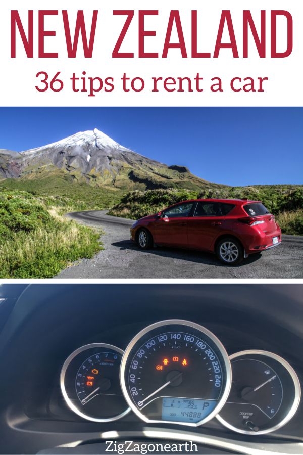 Renting car New Zealand tips Pin